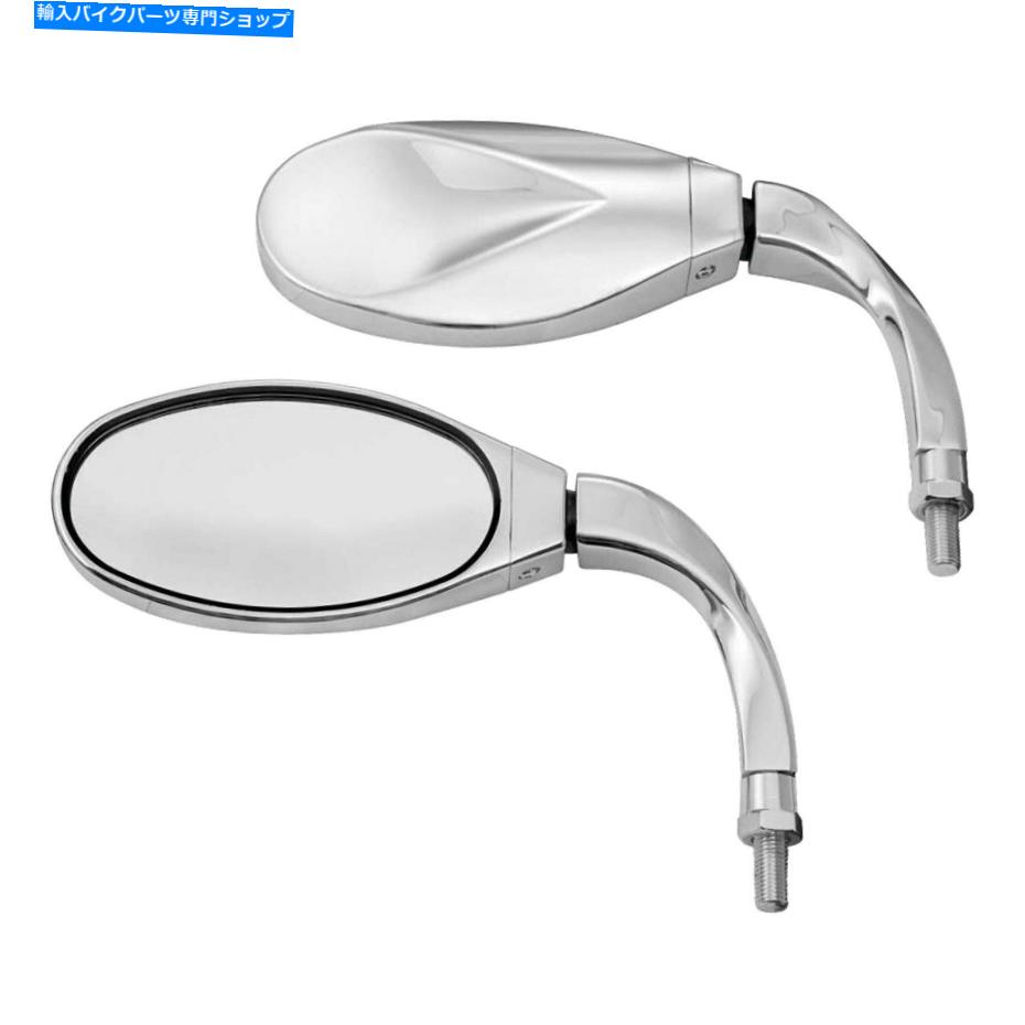 Mirror Show Chrome 28-101 Twisted Chromeミラーセット Show Chrome 28-101 Twisted Chrome Mirror Set