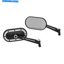 Mirror クライャキン1766重工業黒人クロムアクセントミラーセット Kuryakyn 1766 Heavy Industry Black w Chrome...