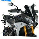 Windshield プイグハイテクパーツブラックレースウィンドシールド - 9724N Puig Hi-Tech Parts Black Racing Windshield - 9724N