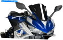 Windshield 15-18ヤマハYZF R3のための黒いレーシングのフロントスクリーンプイグ7649N Black Racing Windscreen Puig 7649N For 15-18 Yamaha YZF R3