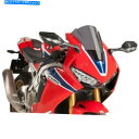 Windshield ピグハイテク部品ダークスモークレーシングフロントガラス - 9407F Puig Hi-Tech Parts Dark Smoke Racing Windshield - 9407F