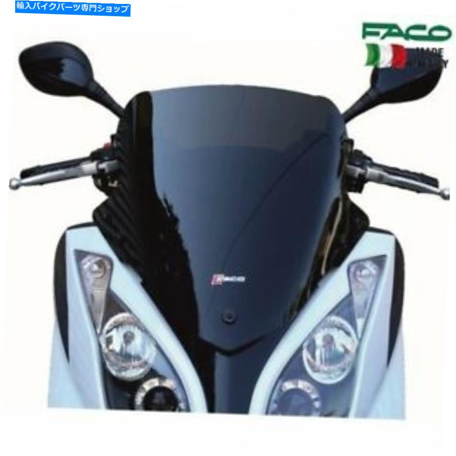 Windshield Serigraph Kymco Downtown 300 2009 2015とFACO 28060フェアリングスモーク Faco 28060 Fairing Smoke With Serigraph Kymco Downtown 300 2009 2015