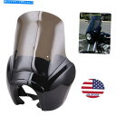 Windshield ハーリーダイナスーパーグライドT-SPORT FXDXT FXDFのための煙クォーターブラックフェアリングキット Smoke Quarter Black Fairing Kit For Harley Dyna Super Glide T-Sport FXDXT FXDF(2)