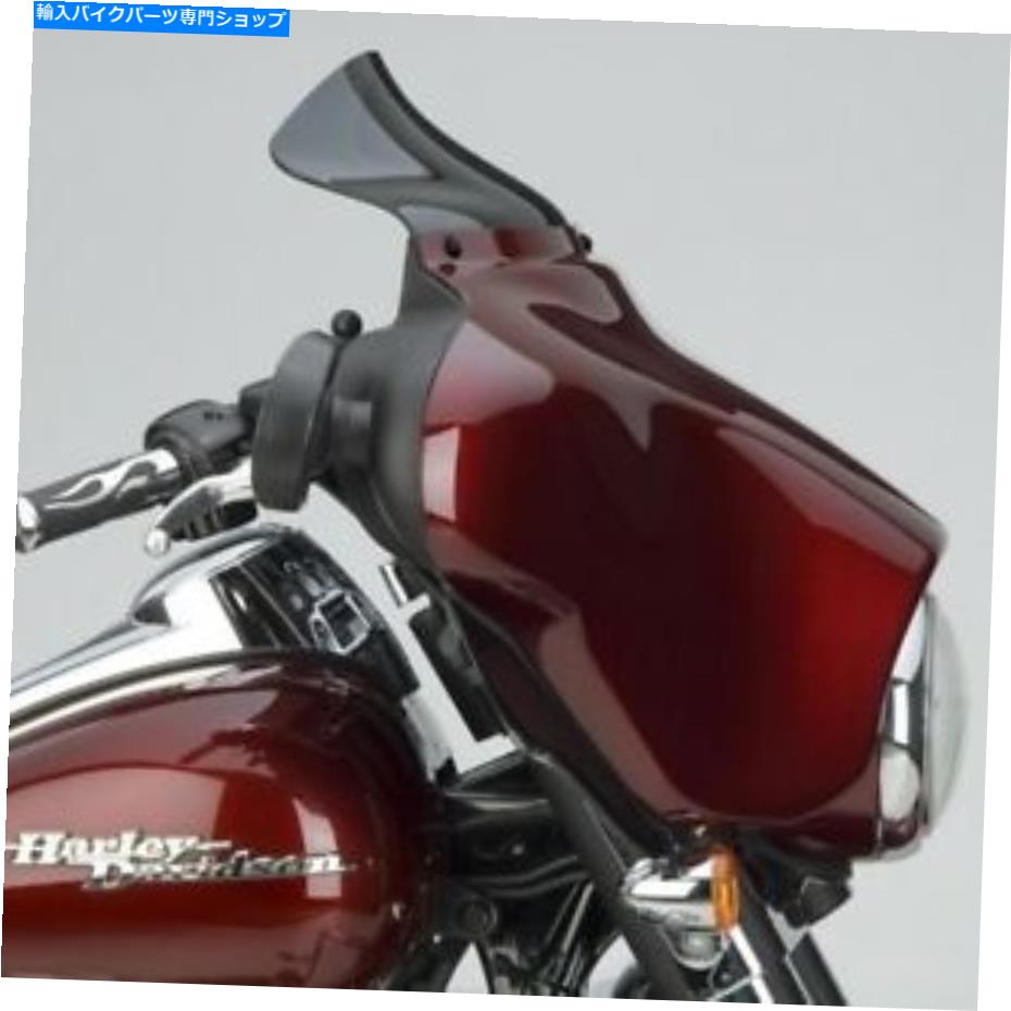 Windshield ハーレーフレット/ flhxモデルのための国民周期波の低ささいなウィンドスクリーン - ダーク色合い National Cycle Wave Low Windscreen for Harley FLHT/FLHX Models - Dark Tint