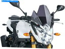 Windshield ピュギ裸新世代フロントガラス（ダークスモーク）フィット：ヤマハFZS800 FZ8 5872F PUIG NAKED New GENERATION WINDSHIELD (DARK SMOKE) Fits: Yamaha FZS800 FZ8 5872F