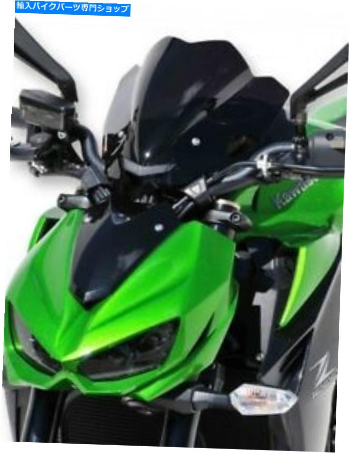 Windshield 川崎Z1000 '14 - ダークブラック Ermax Sport Screen Windshield Windscreen for Kawasaki Z1000 '14- Dark Black