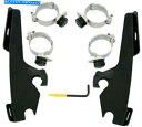 Windshield 10-15ホンダフューリーメンフィスシェードブラックトリガーロックキット脂肪/スリムMEB1960 10-15 Honda Fury Memphis Shades Black Trigger-Lock Kit for Fats/Slims MEB1960
