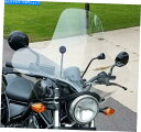 Windshield 17-'19 "119ホンダ逆転300&500 - 19"背の高い透明ターボウィンドシールドW /黒いハードウェア '17-'19 Honda Rebel 300 & 500 - 19" Tall Clear Turbo Windshield w/Black Hardware