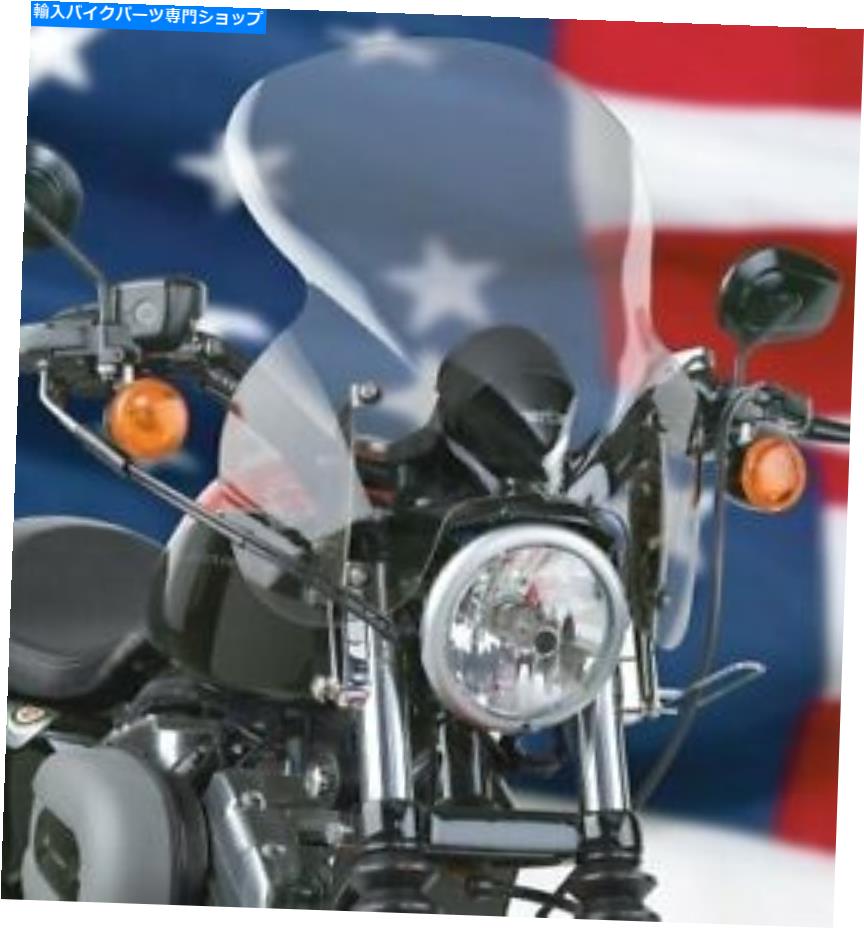 Windshield ハーレーダビッドソン用ナショナルサイクルスティンガークイックリリースライトタントフロントガラス National Cycle Stinger Quick Release Light Tint Windshield for Harley Davidson