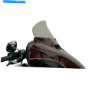 Windshield 風ベスト6 "2014-2018ハーリーフルホスflhxのための煙の煙の風防ガラス風スクリーン Wind Vest 6" Light Smoke Windshield Wind Screen for 2014-2018 Harley FLHT FLHX
