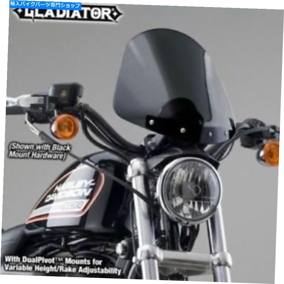 Windshield ナショナルサイクル剣闘士ウインドシールド、明るいクロムダークタントN2705 National Cycle Gladiator Windshield, Bright Chrome Dark Tint N2705