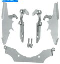 Windshield 脂肪/スリム・フロントガラスMEM8972用メンフィス色合い洗練されたトリガーロックマウントキット Memphis Shades Polished Trigger-Lock Mount Kit for Fats/Slim Windshield MEM8972