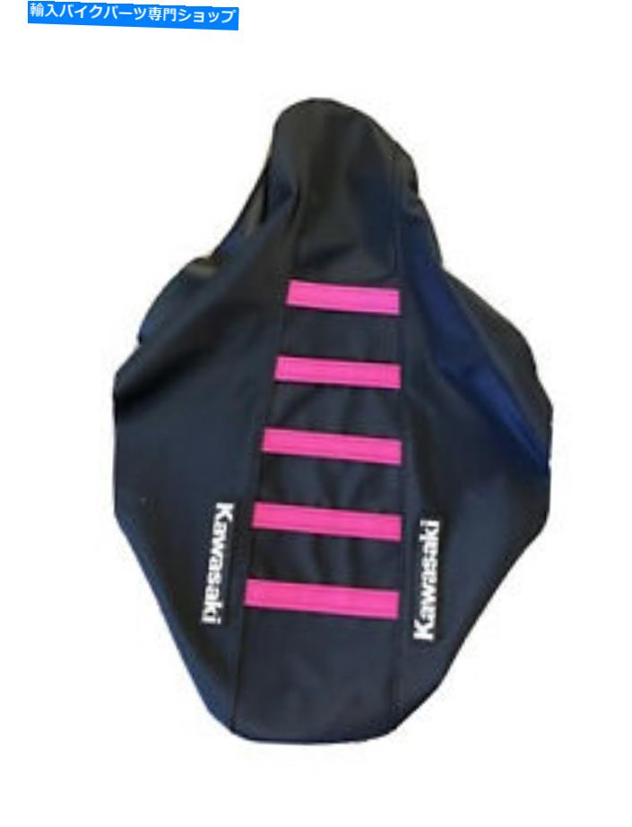  ٤ƤΥ֥åԥ󥯥֥ȥСKX80 KX85 1991-2013 New ALL Black With PINK Ribbed Seat cover KX80 KX85 1991-2013