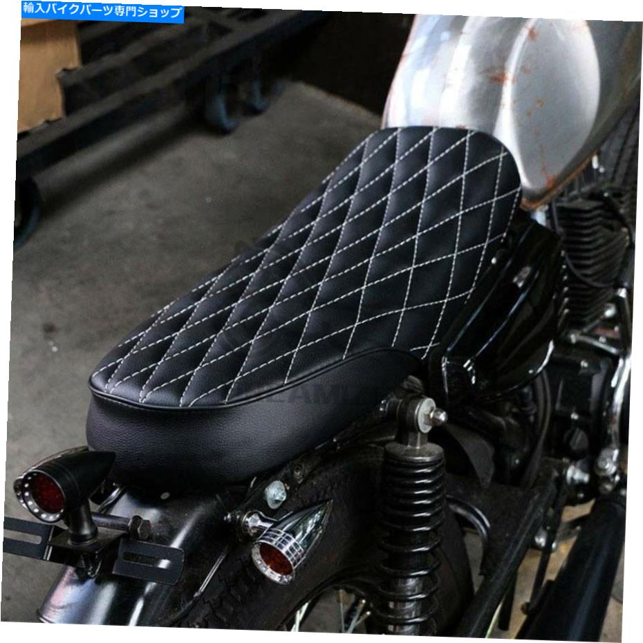  ֥åȥХե졼ȥեåȥ֥åȥɥۥޥϥϡ꡼ Black Motorcycle Cafe Racer Seat Flat Brat Saddle For Yamaha Honda Yamaha Harley