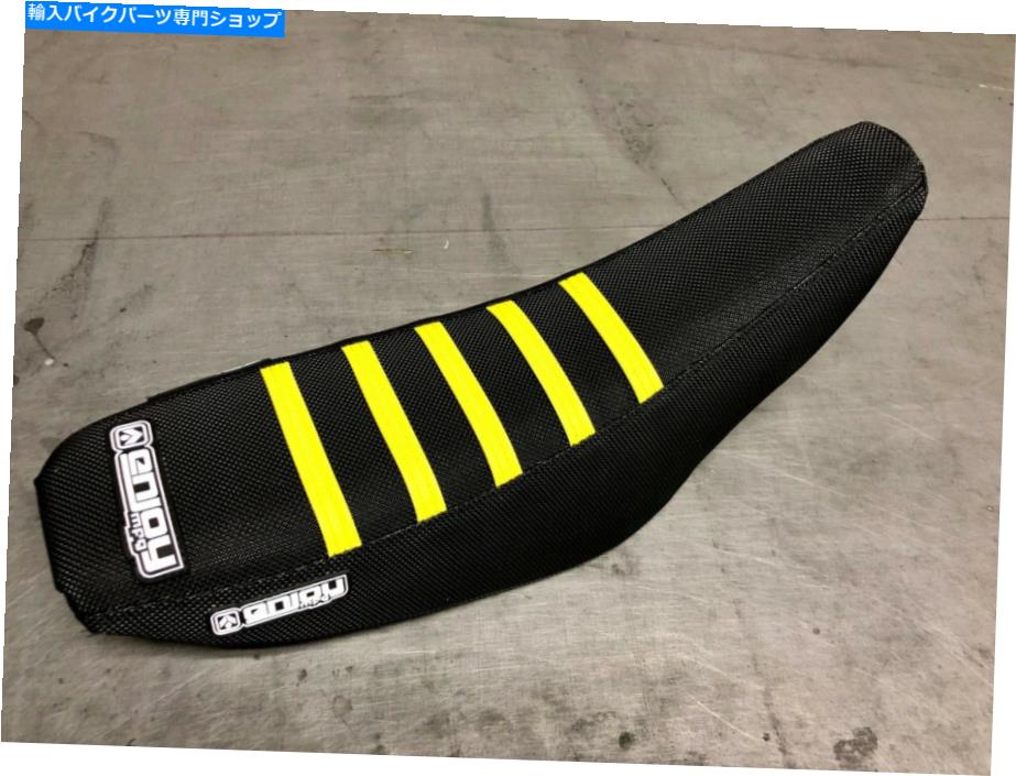 シート 鈴木JR 80 JR80シートカバーFITS 2001 - 2018すべてのブラック/イエローリブ＃198 Suzuki Jr 80 JR80 Seat Cover fits years 2001 - 2018 All Black / Yellow Rib #198