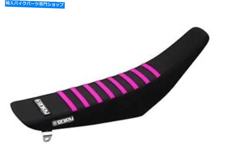 シート 2000 - 2007年ヤマハTTR 125シートカバーブラック/ピンクリブMFGをお楽しみください 2000 - 2007 YAMAHA TTR 125 Seat Cover Black / Pink Ribs Enjoy Mfg