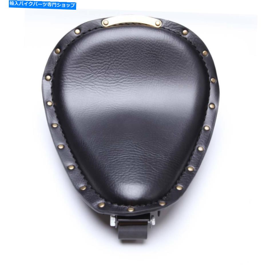 シート ホンダチョッパーボバー米ブラックソフトレザーオートバイソロシートスプリングキット For Honda Chopper Bobber US Black Soft Leather Motorcycles Solo Seat Spring Kit