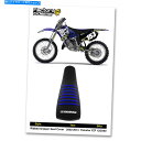 シート 2002-2020ヤマハYZ 125 250シートカバーリブグリッパーブラック - ブルーリブ 2002-2020 Yamaha YZ 125 250 SEAT COVER Ribbed GRIPPER Black - Blue Ribs