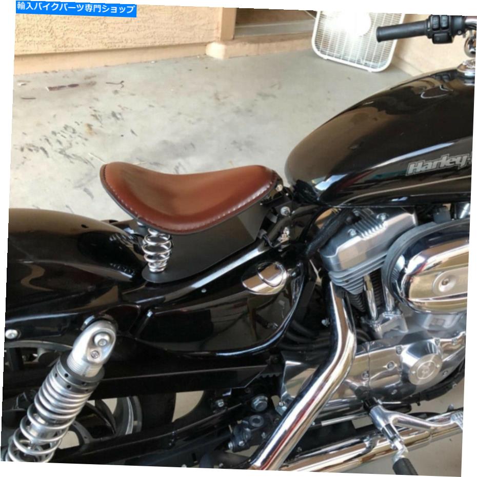 シート ハーレーダビッドソンチョッパーボバ米のためのオートバイのソロの運転席の春のね Motorcycle Solo Driver Seat Spring W/ Base For Harley Davidson Chopper Bobber US