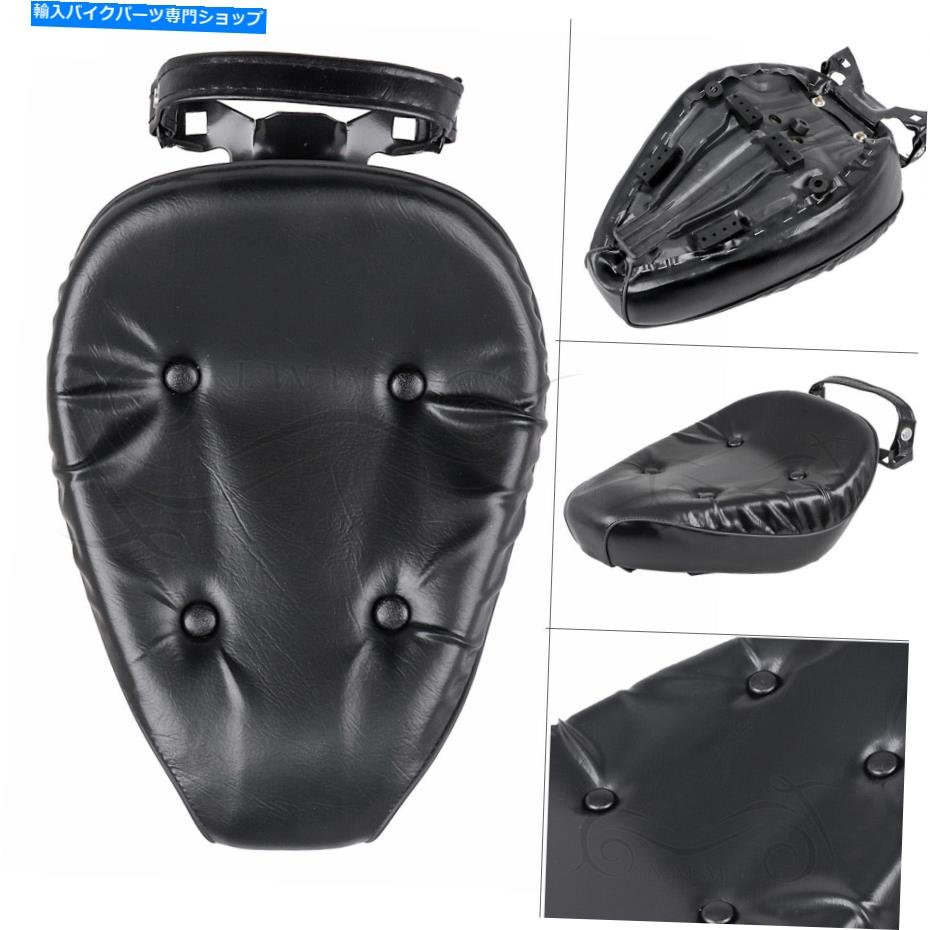 シート Honda Rebel CA250 CMX250のための黒いフロントレザードライバシート86-12 CMX250C 03-12 Black Front Leather Driver Seat For Honda Rebel CA250 CMX250 86-12 CMX250C 03-12