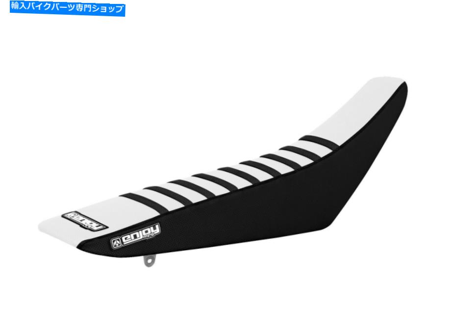 シート ホンダCRF 250 Rシートカバー2018 2019ブラック/ホワイト/ブラックリブMFGグリッパーをお楽しみください Honda Crf 250 R Seat Cover 2018 2019 Black / White / Black Rib Enjoy Mfg Gripper
