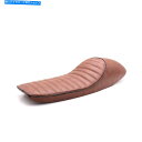 シート 川崎kz s1のための茶色の注文のこたつきブラットシートカフェレーサービンテージクッションサドル Brown Custom Hump Brat Seat Cafe Racer Vintage Cushion Saddle For Kawasaki KZ S1