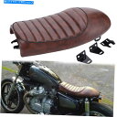 シート ヤマハRD250 400 XT350のための茶色のオートバイハンプカフェレーサーサドルビンテージシート Brown Motorcycle Hump Cafe Racer Saddle Vintage Seat For Yamaha RD250 400 XT350