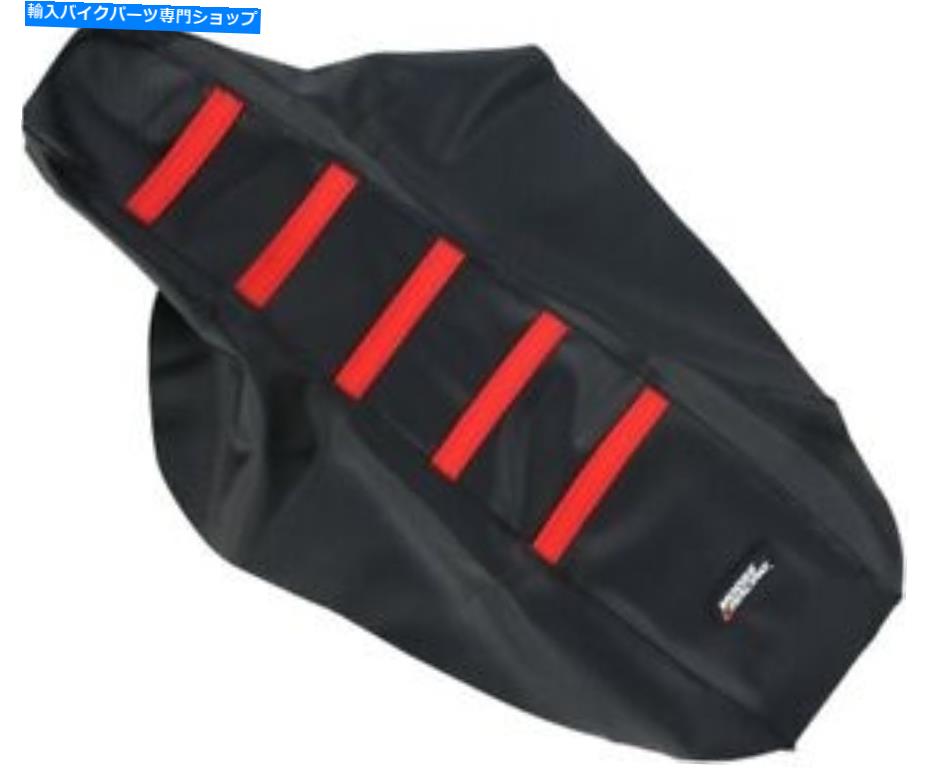 シート ブラック/レッドリブシートカバームース0821-1785 96-07ホンダCR80R CR85R Black/Red Ribbed Seat Cover Moose 0821-1785 For 96-07 Honda CR80R CR85R