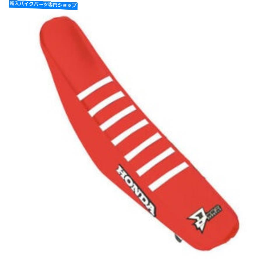 シート D'Cor Ribbed Seat Cover 30-10-081 Red W / White Ribs Honda CRF110F 2019-2021 D'COR Ribbed Seat Cover 30-10-081 Red W/White Ribs Honda CRF110F 2019-2021