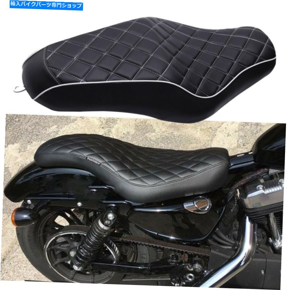 シート ハーレースポーツスターXL 883 1200 72 48 05-20のための運転者ライダー旅客のツウーアップシート Driver Rider Passenger Two-Up Seat for Harley Sportster XL 883 1200 72 48 05-20