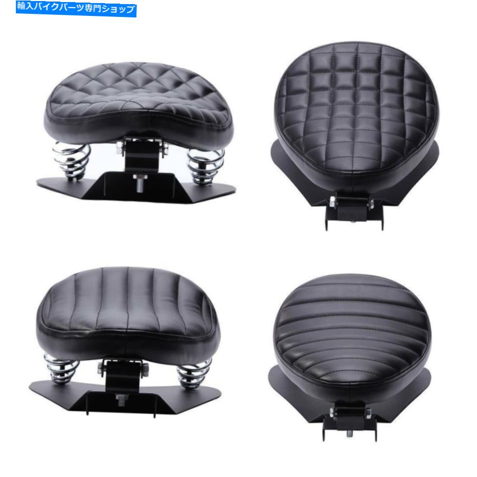 シート ハーレーダビッドソンチョッパーボバーシートソロスプリングW /ベースプレートマウントブラック For Harley Davidson Chopper Bobber Seat Solo Spring w/ Base Plate Mounting Black