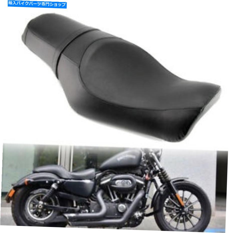 シート harley sportster 1200 48アイロン883 72のための光沢のあるblk 2アップドライバーの助手席 Gloss Blk Two Up Driver Passenger Seat For Harley Sportster 1200 48 Iron 883 72