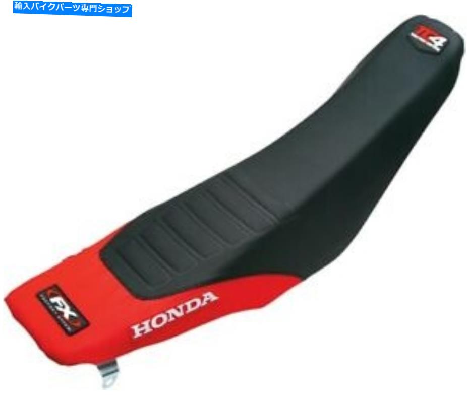 シート シートバンプブラックレッド12-28324付き工場EFFEX TC4シートカバー Factory Effex TC4 Seat Cover with Seat Bump Black Red 12-28324