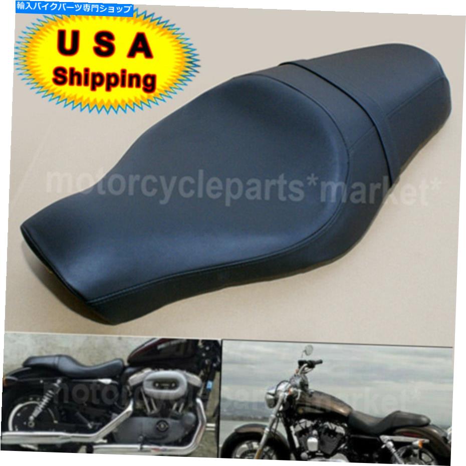 シート 米国の乗客＆運転席の2つのアップクッションのサドルフィットHarley Sportster XL883C US Passenger&Driver Seat Two Up Cushion Saddle Fit For Harley Sportster XL883C