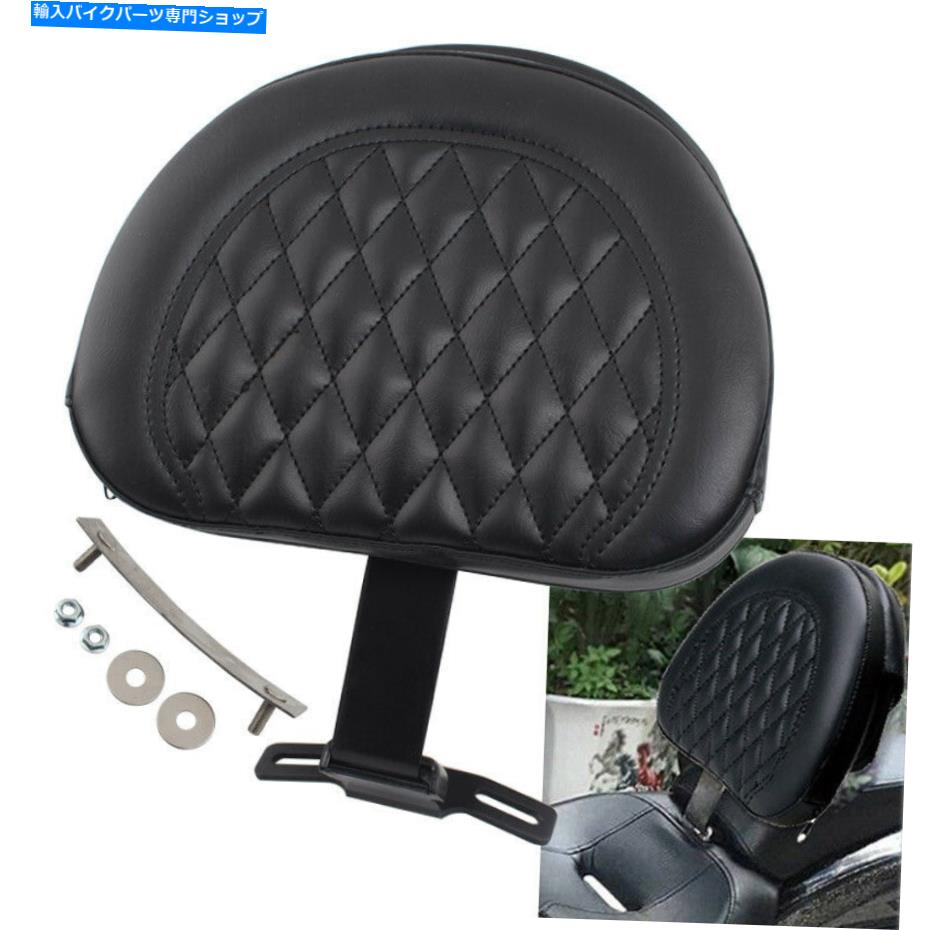 シート ハーレーファットボーイ遺産のための黒いプラグインの運転者のライダーシート背もたれのパッド ..