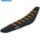 シート クロス×リブ付きシートカバーブラック/オレンジストライプKTM 300 EXC H 4日2017 Cross X Ribbed Seat Cover B...