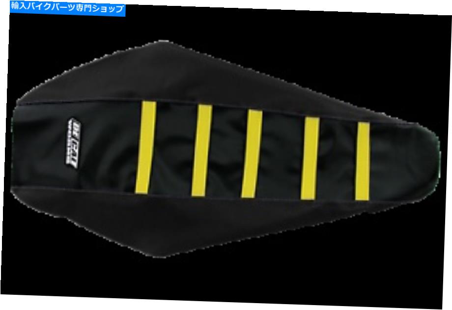 シート デカール作品黒/黒/黄色のシートカバー鈴木 DeCal Works Black / Black / Yellow Seat Cover for Suzuki