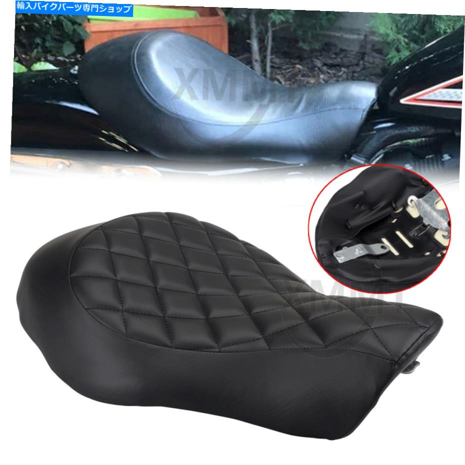 シート ブラックダイヤモンドソロ運転席クッションのためのハーレースポーツスターXL 883 1200 48 04-15 Black Diamond Solo Driver Seat Cushion For Harley Sportster XL 883 1200 48 04-15