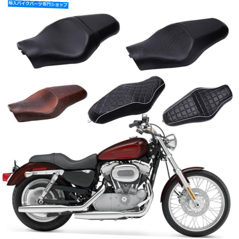 シート ハーレースポーツスターXL 1200 883 883xL 883C 883N JQのためのドライバー旅客の2つの上の座席 Driver Passenger Two Up Seat For Harley Sportster XL 1200 883 883XL 883C 883N JQ