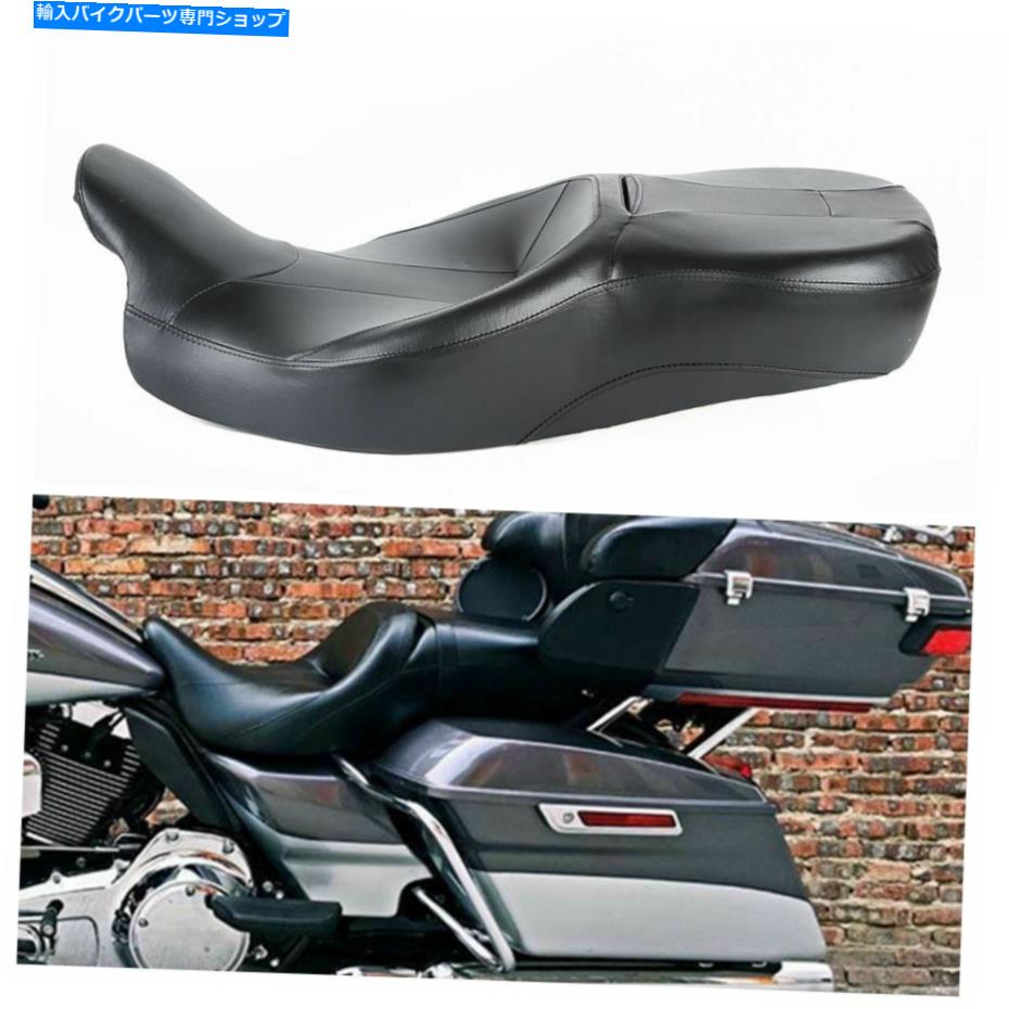 シート ハーレーツーリングストリートグライドロードキング2009-2020のためのライダー旅客レザーシート Rider Passenger Leather Seat For Harley Touring Street Glide Road King 2009-2020