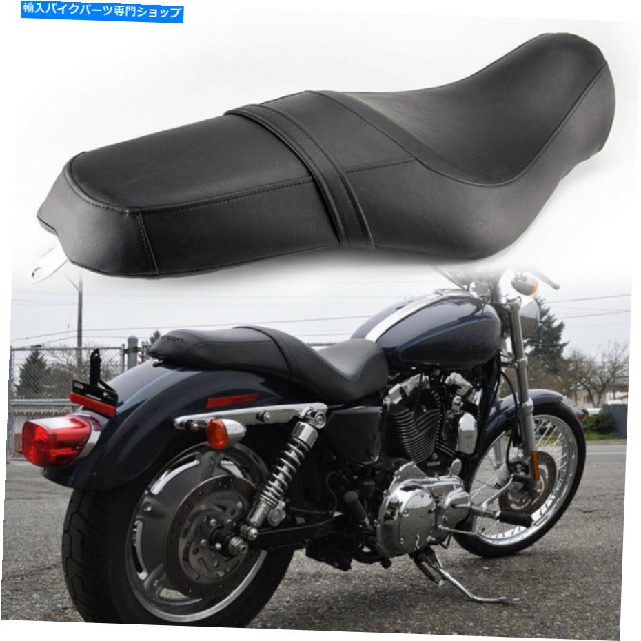 シート ハーレースポーツスターXL 883 1200ナイトスターのための2つの運転席旅客革席 Two Up Driver Passenger Leather Seat For Harley Sportster XL 883 1200 Nightster