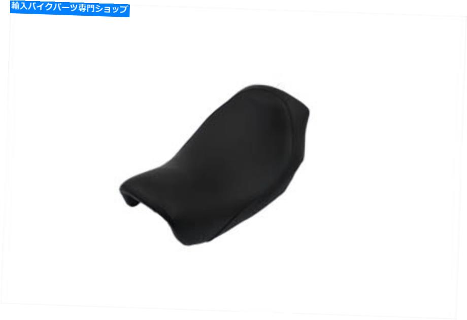 シート ハーレーダイナのための薄型ブラックビニールソロシート47-0604 Low Profile Black Vinyl Solo Seat for Harley Dyna | 47-0604