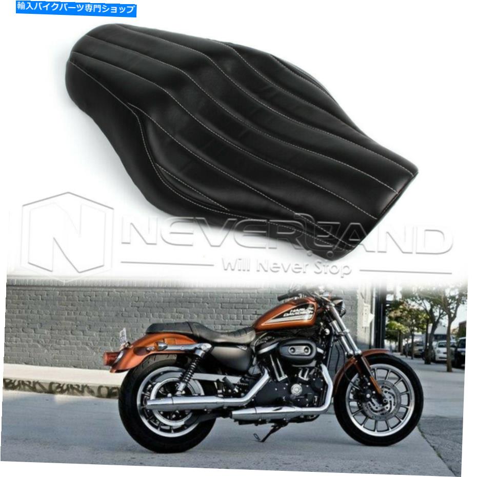 シート ドライバー＆助手席の2つのアップブラックのハーレースポーツスターXL 883 1200 2004-2013 Driver & Passenger Seat Two up Black For Harley Sportster XL 883 1200 2004-2013