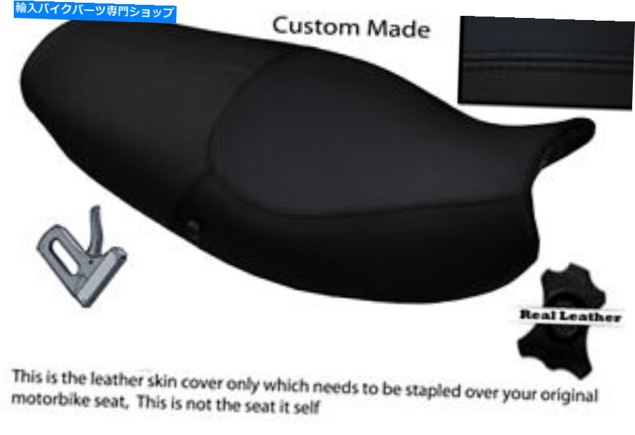シート ブラックカスタムフィットTriumph Sprint St 955 I 99-04レザーシートカバー BLACK CUSTOM FITS TRIUMPH SPRINT ST 955 i 99-04 LEATHER SEAT COVER