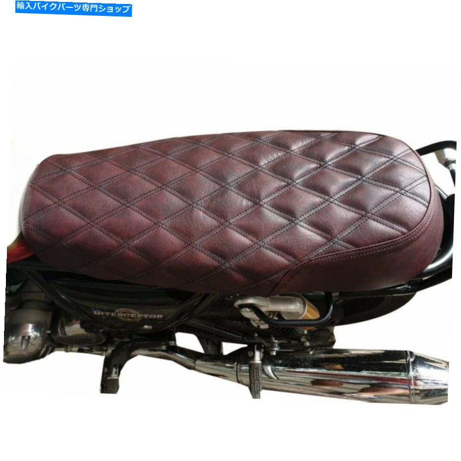 シート Royalenfield Interceptor 650ダイヤモンドデザインシートカバーを追加したクッション（マルーン） RoyalEnfield Interceptor 650 Diamond Design Seat CoverWith Added Cushion(Maroon)