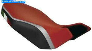 シート Luimoto 1082101チームイタリアライダーシートカバー - CFレッド/ブラック/イタリアの国旗 Luimoto 1082101 Team Italia Rider Seat Covers - CF Red/Black/Italian Flag