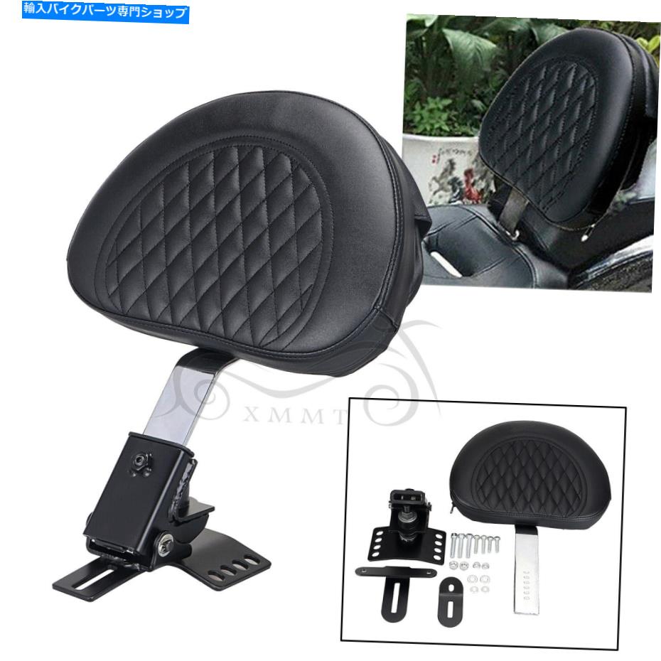 シート ハーレーエレクトログライドFlht flhtp cvoのための黒いプラグインの運転者ライダーシート背も..