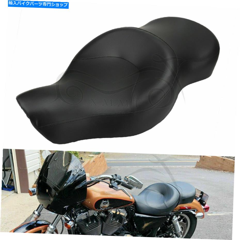 シート ハーリースポーツスターXL1200C XL883Lのためのオートバイ2の運転席の座席 Motorcycle 2 Up Driver Passenger Seat For Harley Sportster XL1200C XL883L Custom