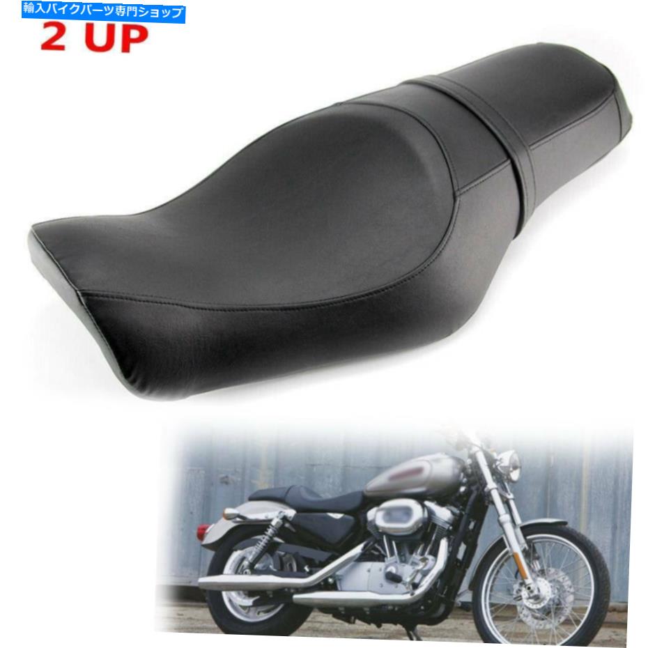 シート ハーリースポーツスターXL 883 1200 48 72のための2つのアップドライバーライダーの乗客の柔らかい座席 Two Up Driver Rider Passenger Soft Seat For Harley Sportster XL 883 1200 48 72