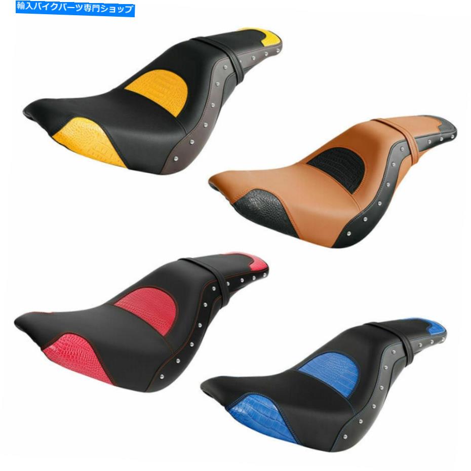 シート ハーレーソフトスリムフリンスルストリートボブ18-21のライダードライバーの助手席フィット Rider Driver Passenger Seat Fit For Harley Softail Slim FLSL Street Bob 18-21